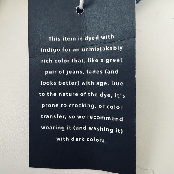 NWT J. Crew Mens XL Classic Flannel Shirt Plaid Blue/White Indigo Dyed Button Up - Picture 10 of 12